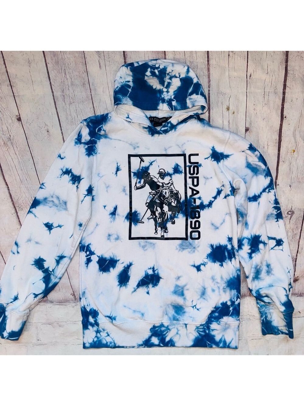 NWOT Unisex Kid’s XL US Polo Assn Tie Dye Pull Over Hooded Sweatshirt Hoodie